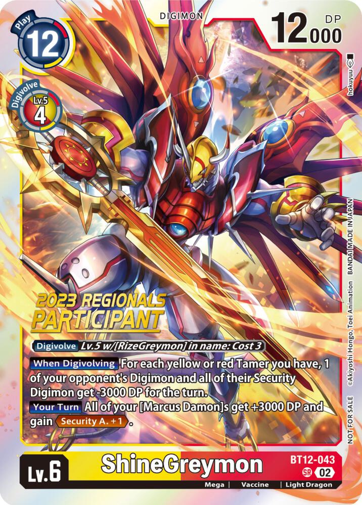 ShineGreymon (2023 Regionals Participant) card image
