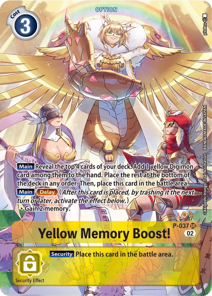 Yellow Memory Boost! - P-037 (Digimon Adventure Box 2) card image