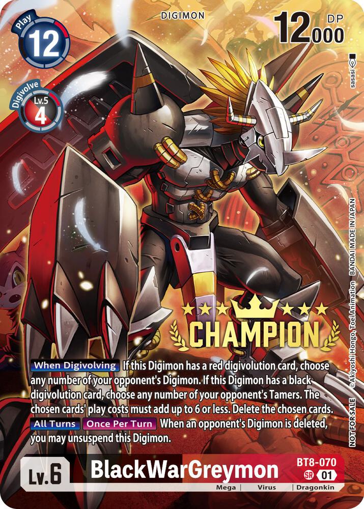 BlackWarGreymon (Digimon 3-On-3 Champion) card image