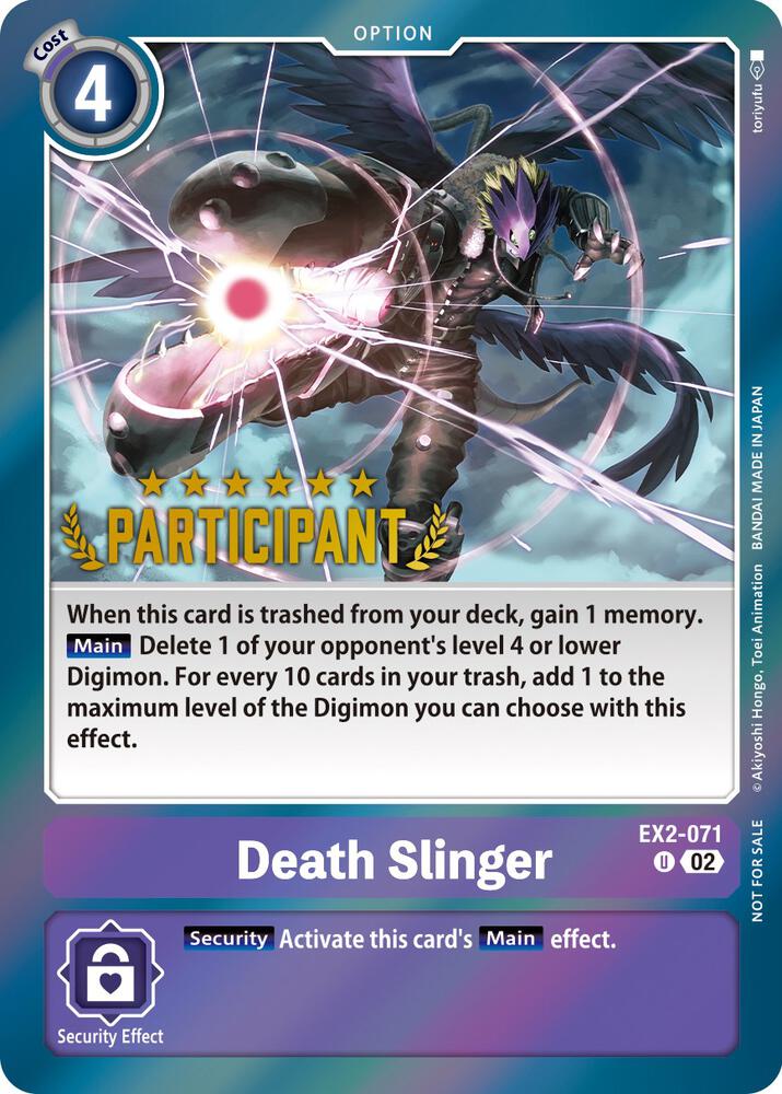 Death Slinger (Digimon 3-On-3 Participation) card image