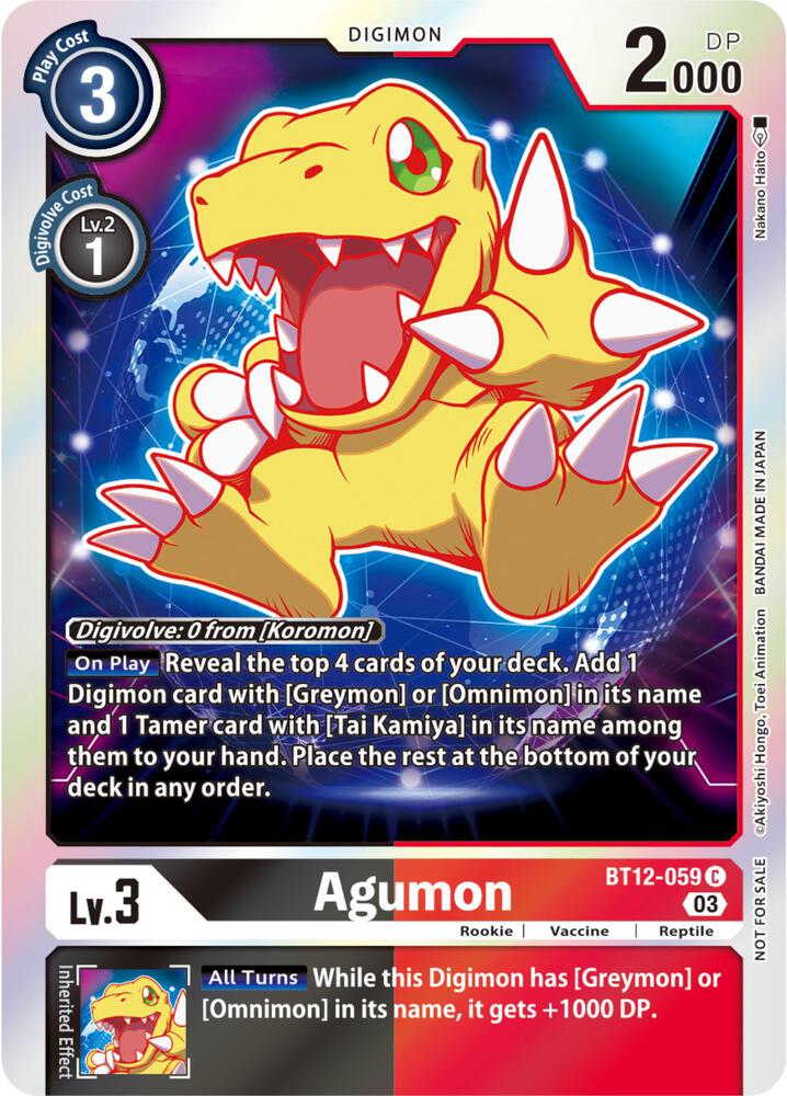 Agumon - BT12-059 (Official Tournament Pack Vol.11) card image