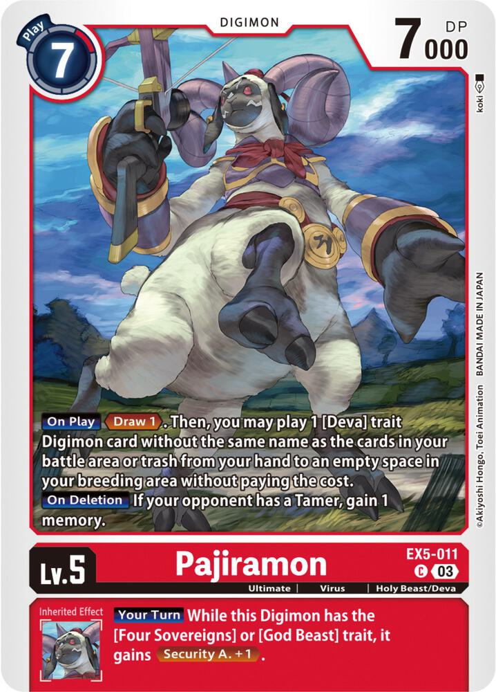 Pajiramon card image