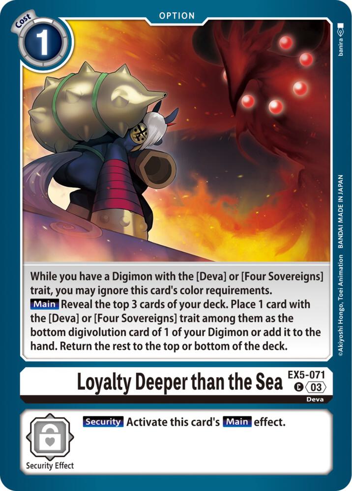 Loyalty Deeper than the Sea card image