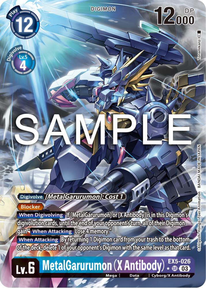 MetalGarurumon (X Antibody) (1 Star Alternate Art) card image