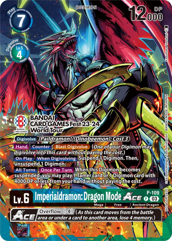Imperialdramon: Dragon Mode ACE - P-109 (BANDAI Card Games Fest 23-24 World Tour) card image