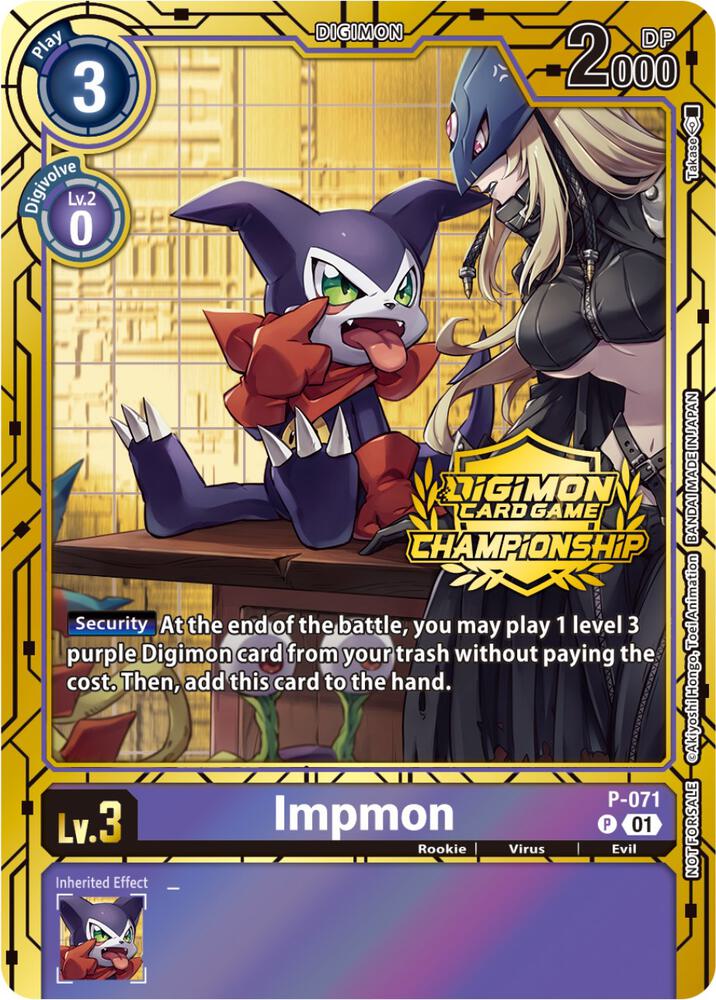 Impmon - P-071 (Championship 2023 Gold Card Set) card image