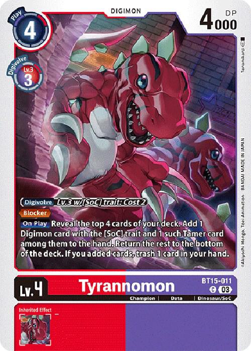 Tyrannomon card image