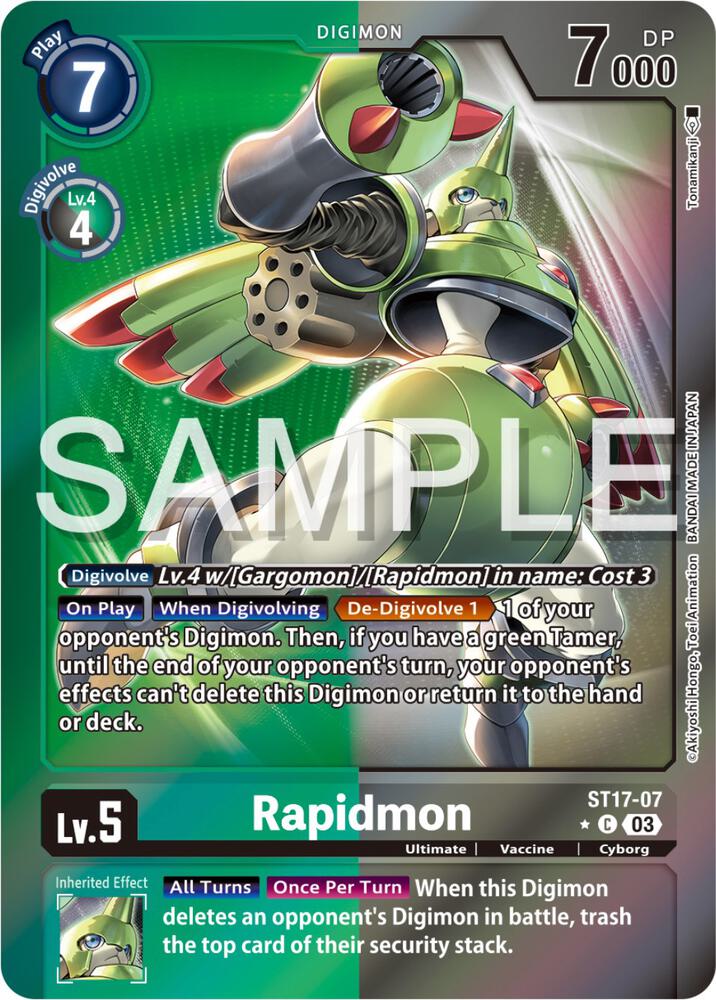 Rapidmon - ST17-07 (Advanced Deck Set Double Typhoon Secret Pack) card image