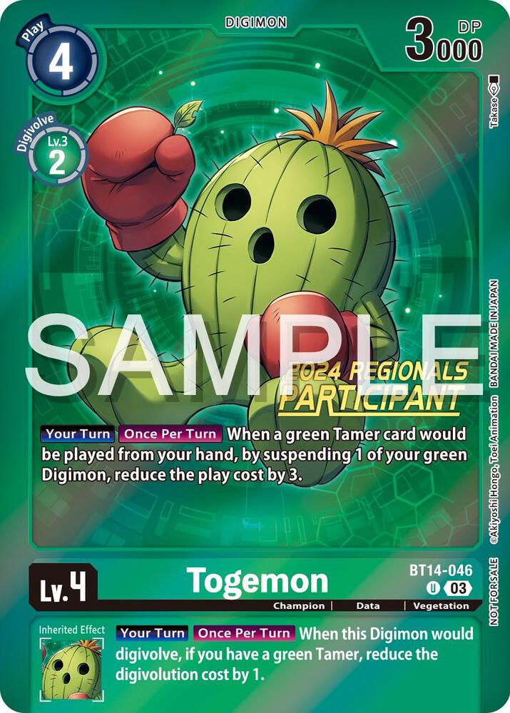 Togemon (2024 Regionals Participant) card image