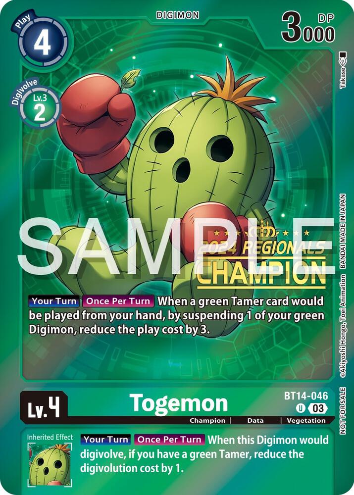 Togemon (2024 Regionals Champion) card image