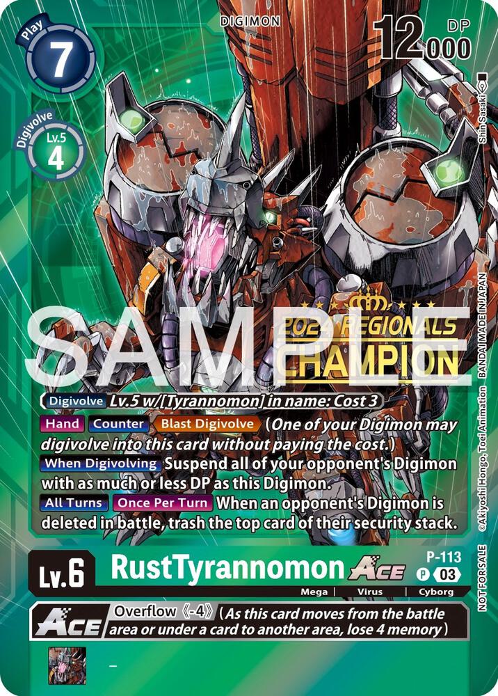 RustTyrannomon ACE - P-113 (2024 Regionals Champion) card image