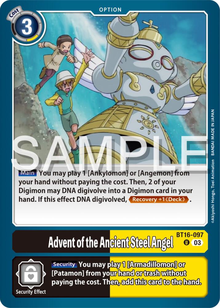 Advent of the Ancient Steel Angel card image