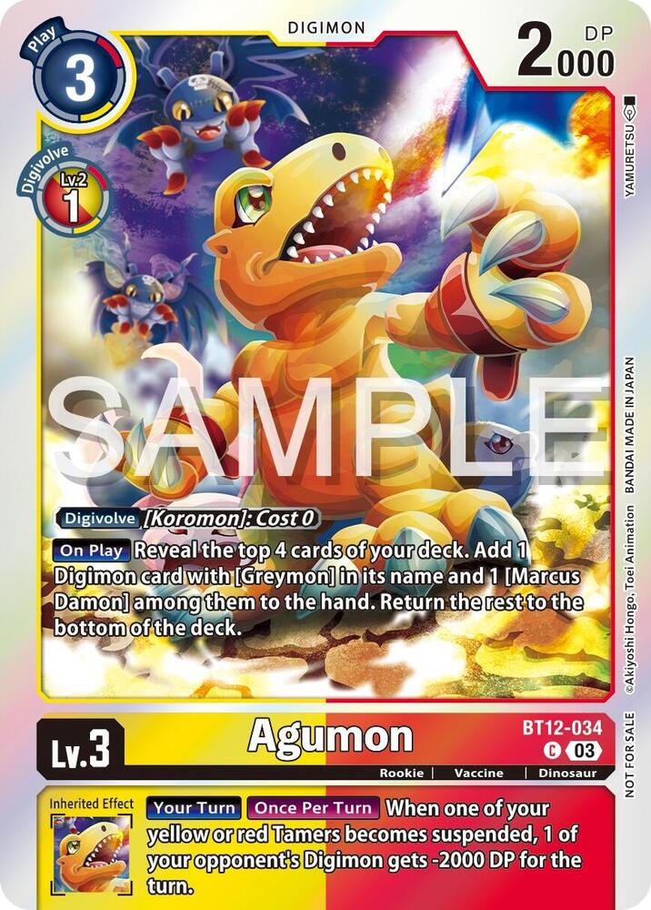 Agumon - BT12-034 (Official Tournament Vol.13 Winner Pack) card image