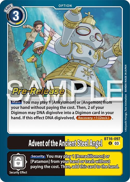 Advent of the Ancient Steel Angel card image