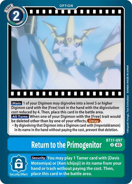 Return to the Primogenitor card image