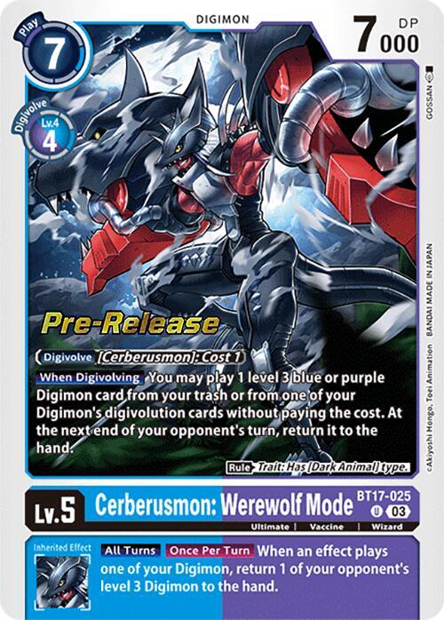 Cerberusmon: Werewolf Mode card image