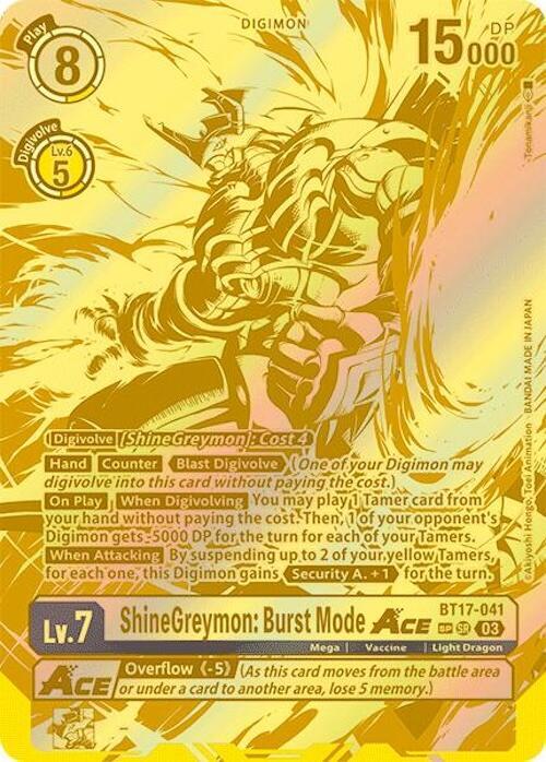 ShineGreymon: Burst Mode ACE (Textured) card image