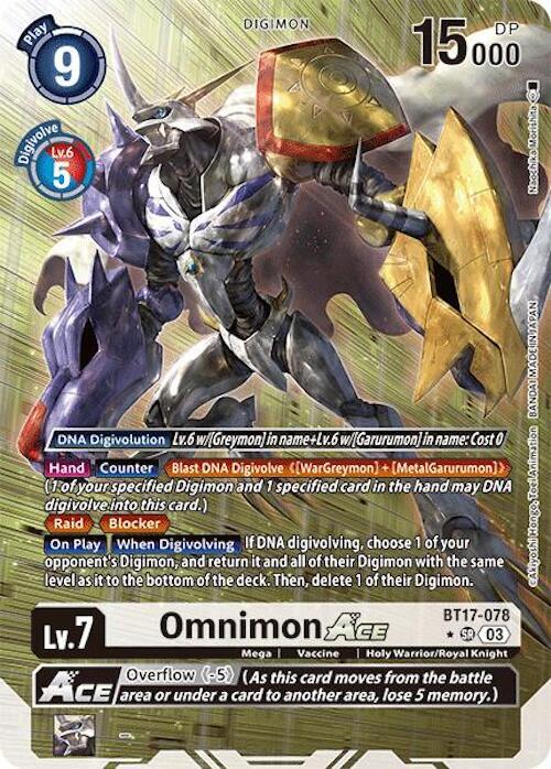 Omnimon ACE (Alternate Art) card image