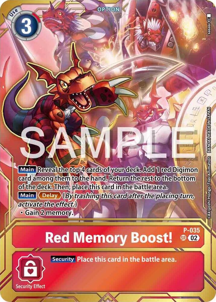 Red Memory Boost! - P-035 (Premium Card Collection - Memory Boost! Set) card image