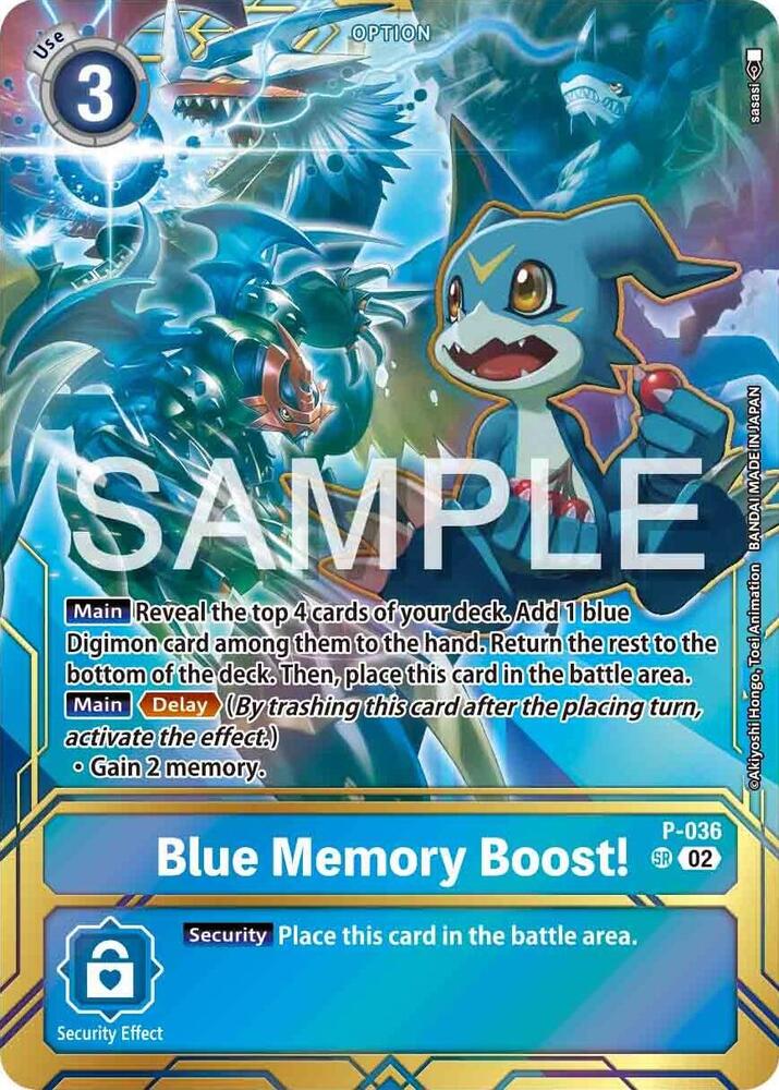 Blue Memory Boost! - P-036 (Premium Card Collection - Memory Boost! Set) card image