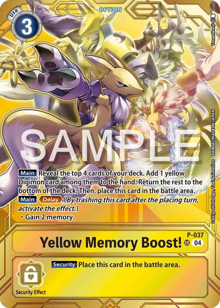 Yellow Memory Boost! - P-037 (Premium Card Collection - Memory Boost! Set) card image