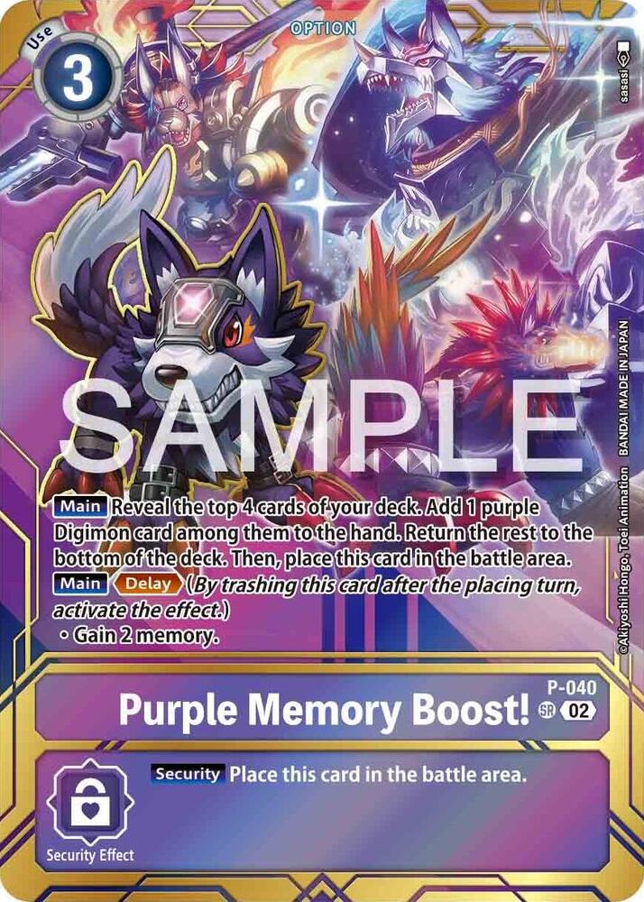 Purple Memory Boost! - P-040 (Premium Card Collection - Memory Boost! Set) card image