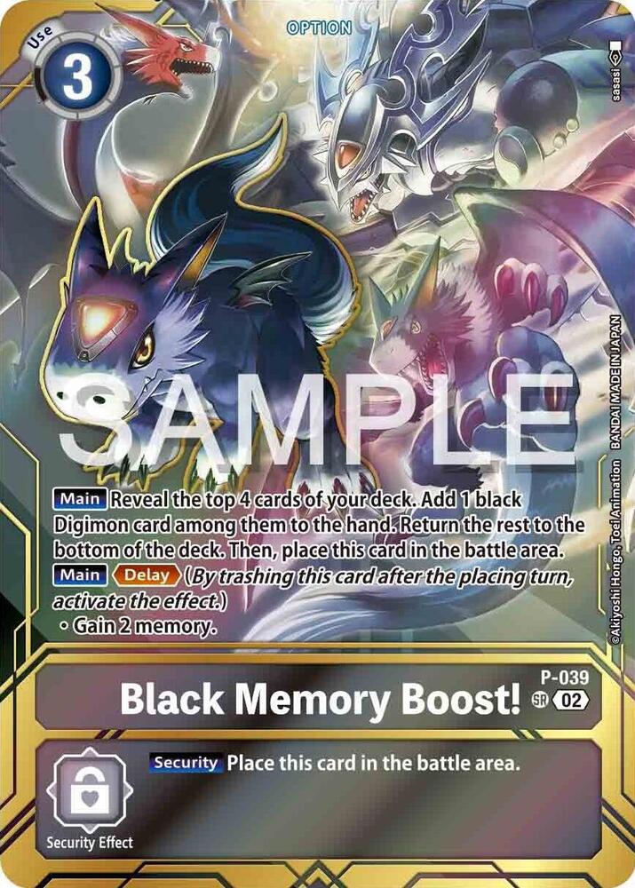 Black Memory Boost! - P-039 (Premium Card Collection - Memory Boost! Set) card image