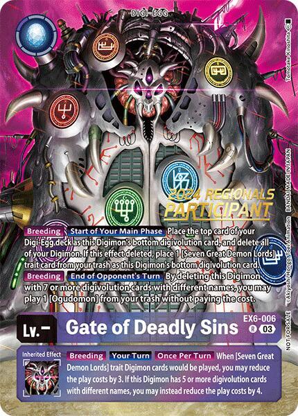 Gate of Deadly Sins (2024 Regionals Participant) card image