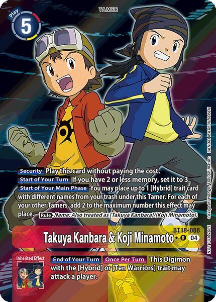 Takuya Kanbara & Koji Minamoto (Release Special Booster 2.0: Box Promotion Pack) card image