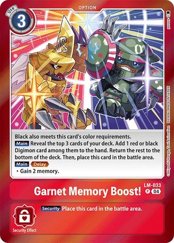 Garnet Memory Boost! card image