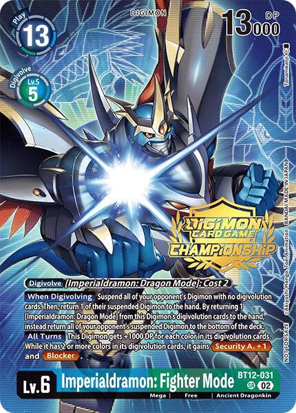 Imperialdramon: Fighter Mode (Championship 2024 Gold Stamp Card Set) card image