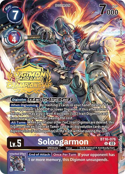 Soloogarmon (Championship 2024 Tamers Pack) card image