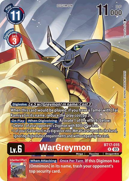 WarGreymon (Omnimon Binder Set) card image