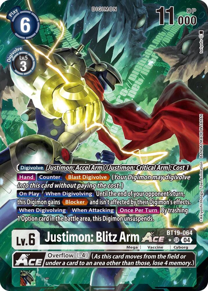 Justimon: Blitz Arm ACE (Alternate Art) card image