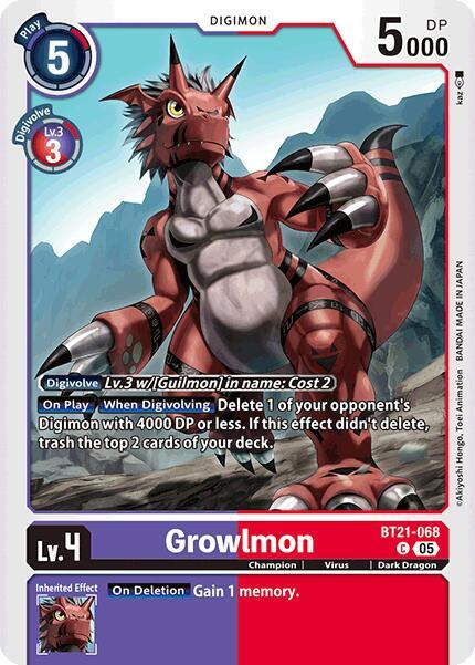 Growlmon card image