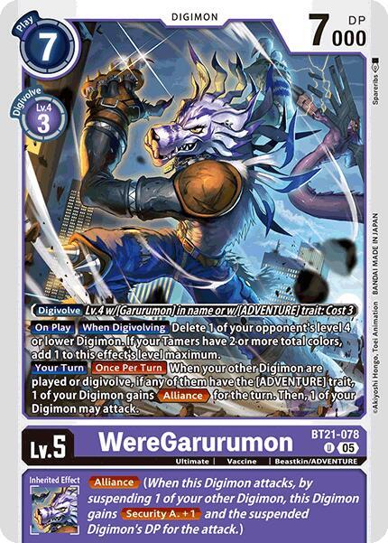 WereGarurumon card image