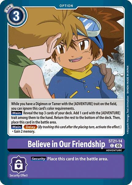 Believe in Our Friendship card image