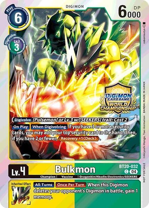 Bulkmon (Regionals 25-26 Champion Card Set Season 1) card image