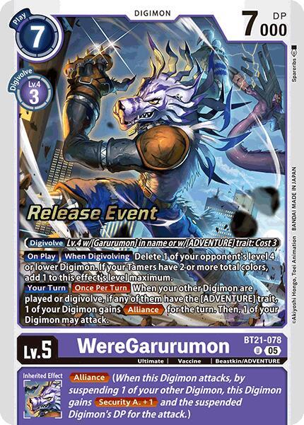 WereGarurumon card image