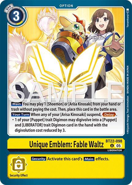 Unique Emblem: Fable Waltz card image