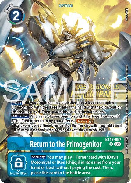 Return to the Primogenitor (Regionals 25-26 Season 2 Participant) card image