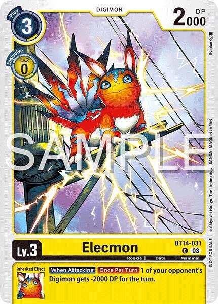 Elecmon (BT14-031) (Time Stranger Demo Deck) card image