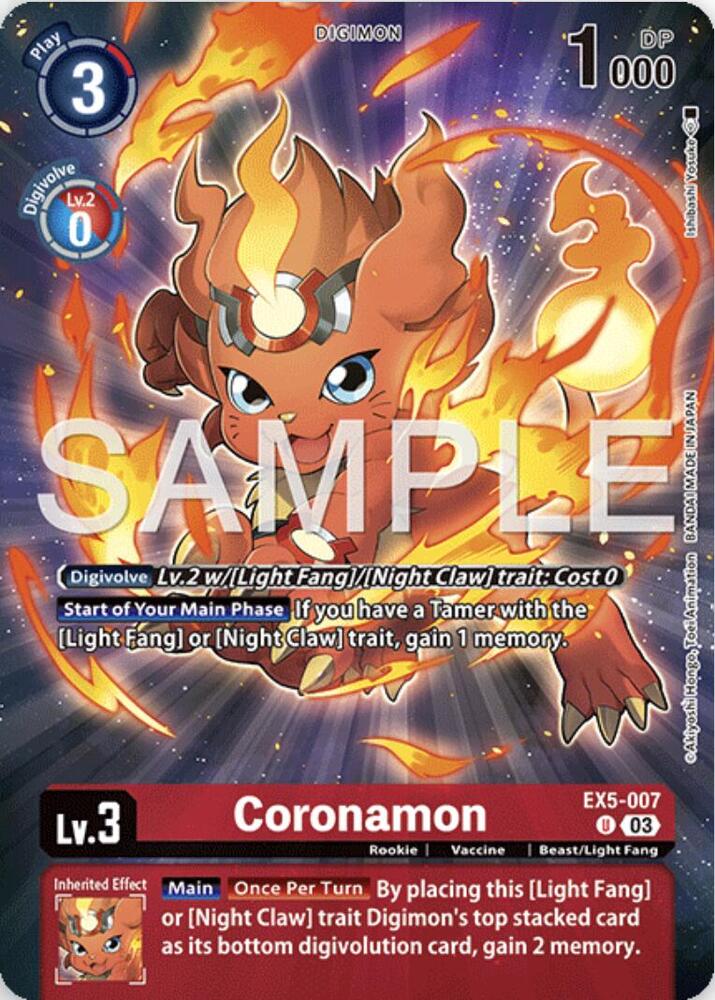 Coronamon (Digimon Story: Time Stranger Collector's Edition) card image