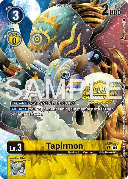 Tapirmon (Championship 25-26 Season 2 Tamers Pack) card image