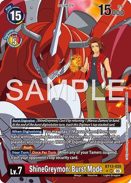 ShineGreymon: Burst Mode (Alternate Art) card image