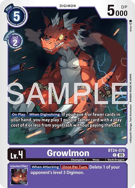 Growlmon card image
