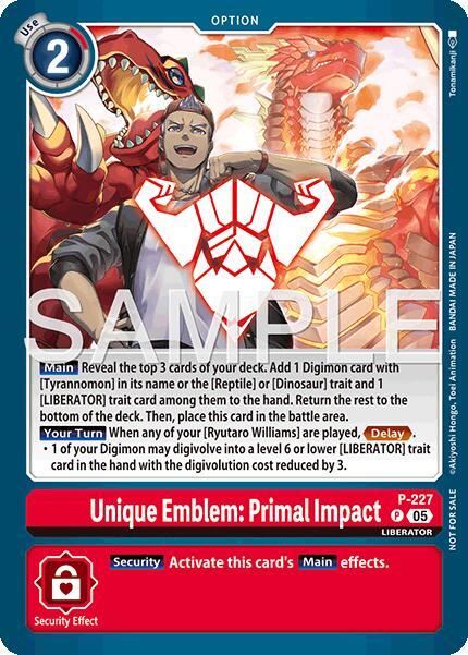 Unique Emblem: Primal Impact (Dawn of Liberator Box Topper) card image