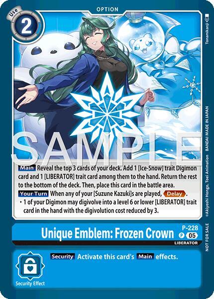 Unique Emblem: Frozen Crown (Dawn of Liberator Box Topper) card image