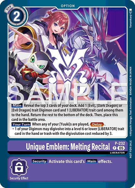 Unique Emblem: Melting Recital (Dawn of Liberator Box Topper) card image