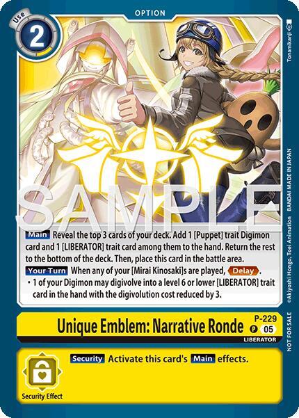 Unique Emblem: Narrative Ronde (Dawn of Liberator Box Topper) card image